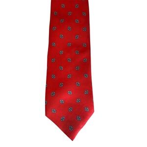 Brooks Brothers 346 Red Floral Silk Necktie Menswear Classic Italy 63 inches